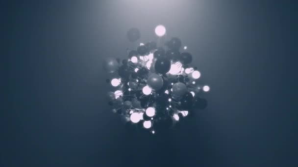 写实的抽象动画 以金属和发光的球体为特征 无缝线圈 渲染在16位色深 Uhd 广播质量 — 图库视频影像