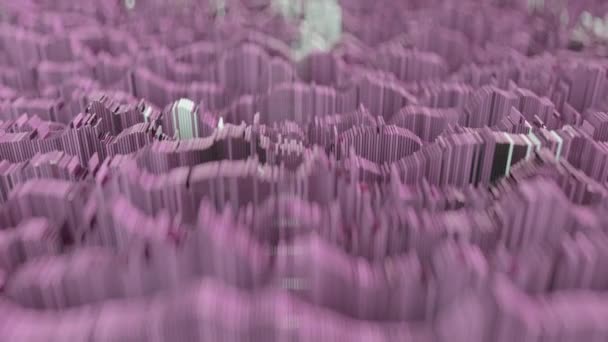 Абстрактная Топографическая Форма Cgi Animation Беззвучная Петля — стоковое видео