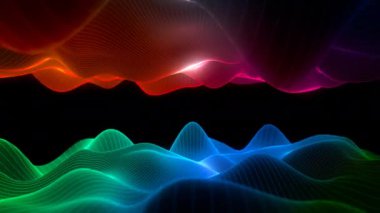 4K Soyut Şebeke Dalgalanıyor. Kusursuz Döngü