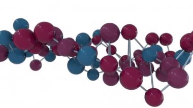 4K soyut molekül animasyonu. Kusursuz döngü