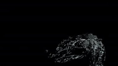 4K Sıvı çerçeve boyunca akar. 3 boyutlu CGI animasyonu. Kusursuz döngü.