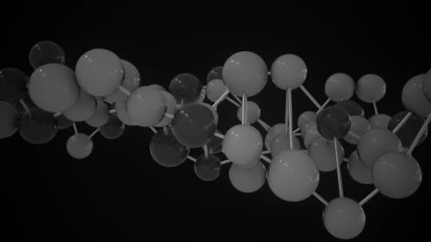 Animazione Astratta Della Molecola Loop Senza Soluzione Continuità — Video Stock