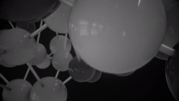 4K抽象分子アニメーション シームレスなループ — ストック動画