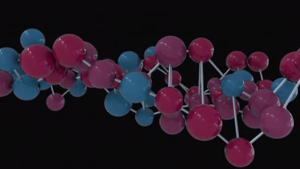 4K抽象分子アニメーション シームレスなループ — ストック動画