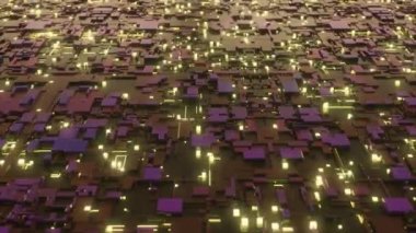 Kuantum hesaplama konsepti. Yapay Zeka teması. 4K UHD canlandırması.