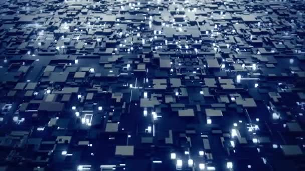 Quantum Computing Concept Artificial Intelligence Theme Uhd Animation — Stock Video