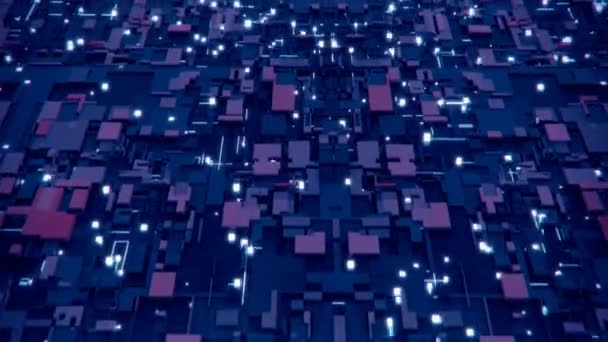 量子コンピューティングの概念 人工知能のテーマ Uhdアニメーション — ストック動画