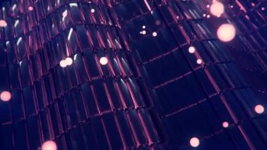 4K Soyut Cam Teknoloji Blokları. Kusursuz döngü.