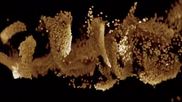 Partículas Abstratas Fluem Através Quadro Animação Cgi — Vídeo de Stock