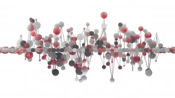 Molekulares Netzwerk Nahtloses Looping Uhd Animation — Stockvideo
