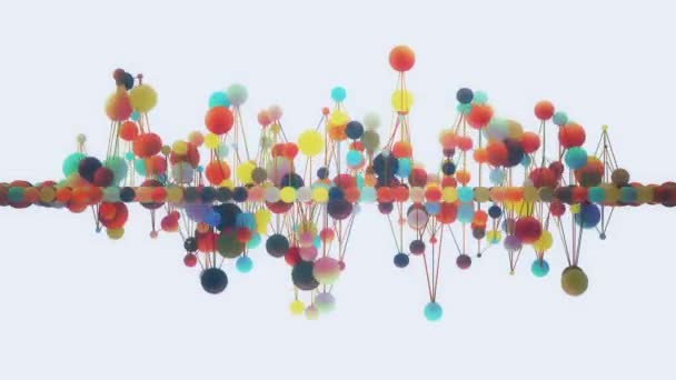 Молекулярная Сеть Бесшовный Цикл Анимация Uhd — стоковое видео