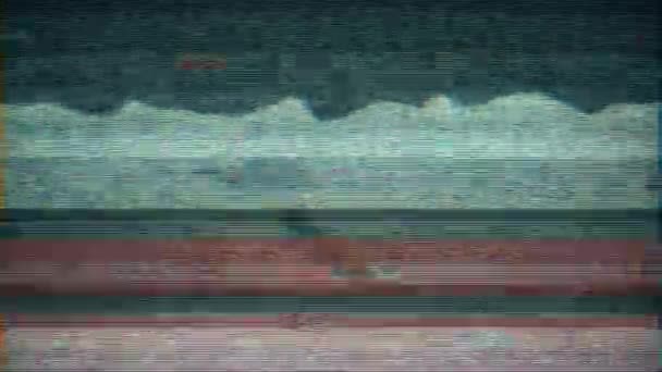Gestileerde Pixel Lawaai Glitch Foutschade Naadloze Lus — Stockvideo