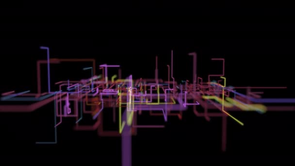 4K抽象网络增长 3D运动背景 — 图库视频影像
