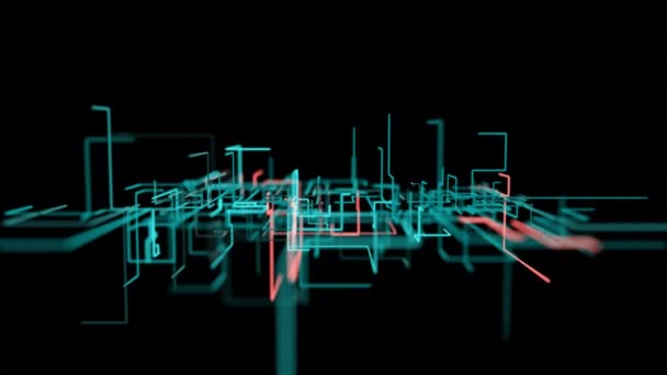 Abstrakt Netværksvækst Bevægelsesbaggrund – Stock-video