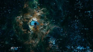 Tarantula Nebulasının Eşsiz Parçacık Bulutu Sunucusu. CG eğlencesi. 4K.