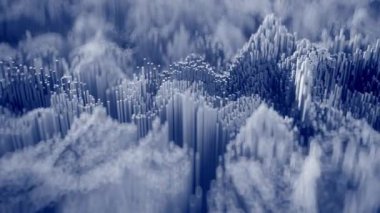 4 k soyut topografik dalga. 3D CGI animasyon. Sorunsuz döngü.