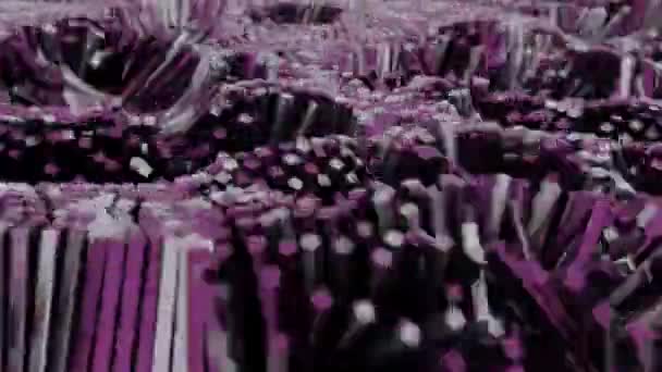Abstrakta Kuber Undulating Waves Cgi Tech Animation — Stockvideo