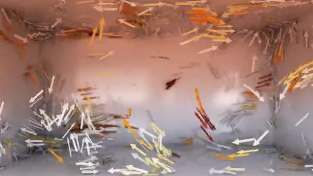Soyut Oklar Çerçevenin Karşısından Uçar Uhd Canlandırması — Stok video
