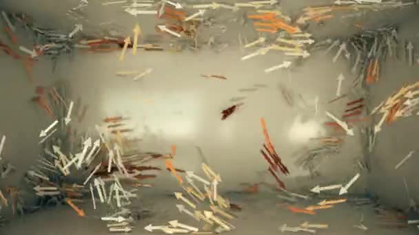 Flèches Abstraites Volent Travers Cadre Animation Uhd — Video