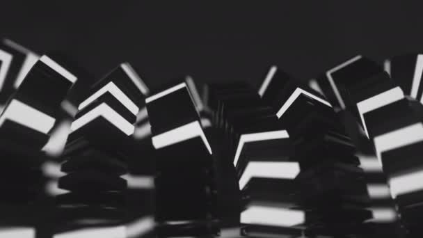 Технологические Блоки Abstrab Бесшовный Цикл — стоковое видео