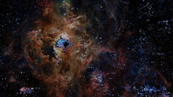 Nube Partículas Única Render Nebulosa Tarántula Recreación — Vídeo de stock