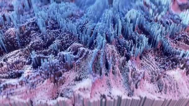 Abstract Topographic Waveform Cgi Animation Seamless Loop — Stock Video