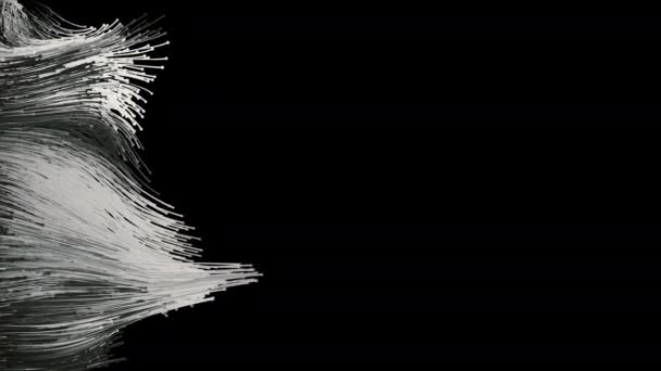 Κινούμενο Σχέδιο Που Απεικονίζει Εκατοντάδες Αφηρημένα Σωματίδια Ουρές Uhd Fooatge — Αρχείο Βίντεο