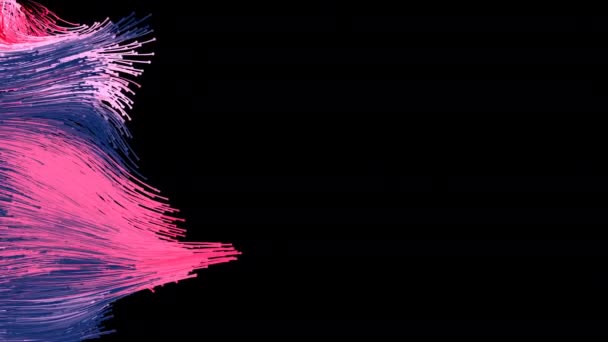 Animación Que Representa Cientos Partículas Abstractas Con Colas Pie Página — Vídeos de Stock