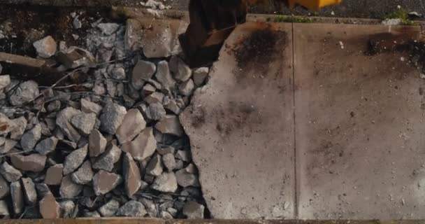 Infrastructure Repair Concept Sidewalk Replacement Demolition Shot Raw Cinema Camera — Stock Video