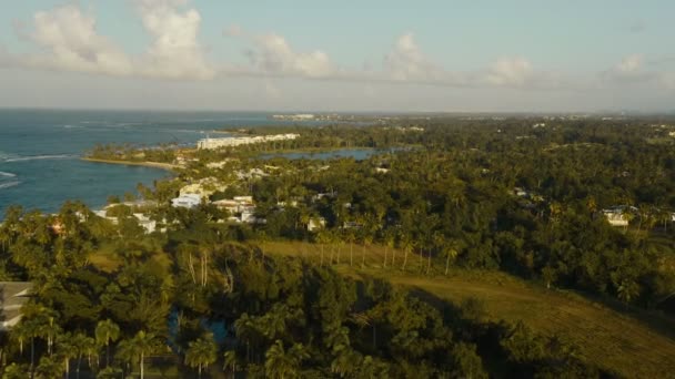 Вид Повітря Узбережжя Пуерто Рико Кінокасети — стокове відео