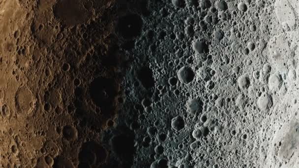 Cgi Renderizado Superficie Lunar Elementos Proporcionados Por Nasa — Vídeos de Stock