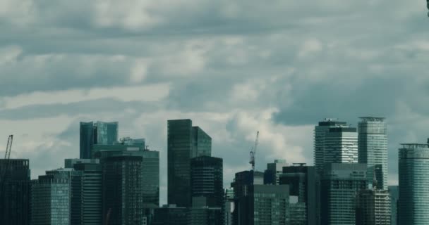 Establishing Shot Toronto Skyline Shot Cinema Camera — Stock Video