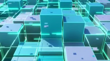 Meta Evren 'in İfadesi. 4K CGI animasyonu. Kusursuz döngü.