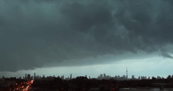 Toronto Nun Çok Geniş Bir Zaman Çizelgesi Büyük Bir Fırtına — Stok video