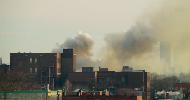 Mise Scène Grand Incendie Dans Métro Centre Ville Images Cinématographiques — Video