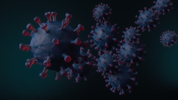 Covid Sars Cov Nieuw Coronavirus Het Centrum Van Een Wereldwijde — Stockvideo