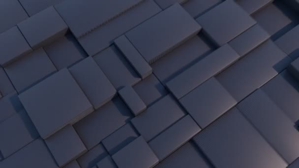 Abstrakte Geometrie Hintergrund Glänzende Oberfläche Mit Reflexionen Nahtlose Schleife — Stockvideo
