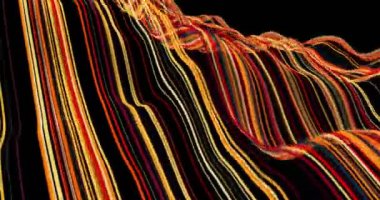 Soyut Veri Dalgası Çizgileri. Kusursuz döngü. 4K.