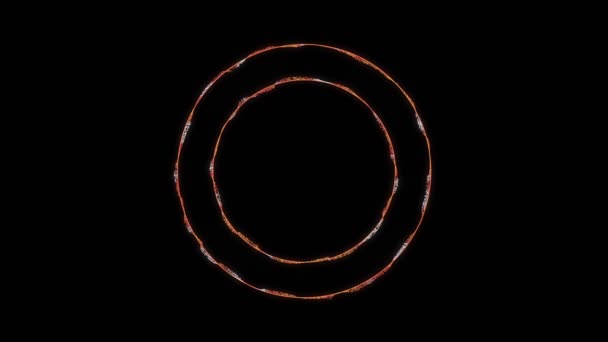 Teilchen Strömen Kreisförmig Aus Animation — Stockvideo