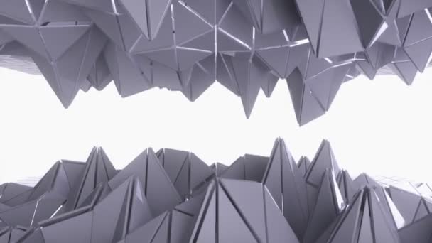 Abstraktní Trojúhelníkový Povrch Bezešvé Smyčky — Stock video