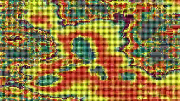Peta Warna Digital Yang Mengalir Secara Organik Pengulangan Mulus — Stok Video