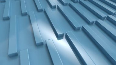 Soyut geometri arka planı. Yansımalı parlak bir yüzey. 4K kusursuz döngü.