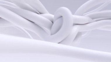 Soyut kablo, ip, kordon arka planı. Yüksek kaliteli CGI canlandırması.