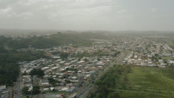 Toma Aérea Una Zona Residencial Puerto Rico Filmación Cinematográfica — Vídeos de Stock