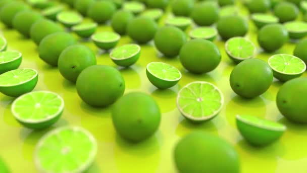 Σταματήστε Την Κίνηση Lime Platter Όμορφη Τυχαία Περιστροφή — Αρχείο Βίντεο