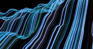 Soyut Veri Dalgası Çizgileri. Kusursuz döngü. 4K.