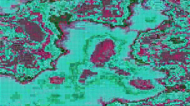 Peta Warna Digital Yang Mengalir Secara Organik Pengulangan Mulus — Stok Video
