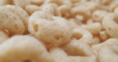 Genel kahvaltı gevreğinin makro sondası. 4K RAW 'da çekildi.