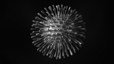 2019-nCoV Roman Coronavirus Wuhan, Çin 'deki salgının merkezinde. Tıbbi olarak doğru 3B canlandırma.