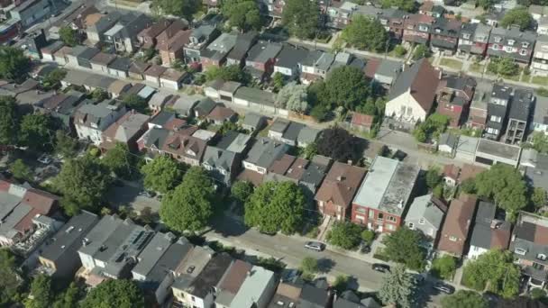 Aerial Création Plan Quartier Toronto Tournage Cinématographique — Video